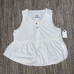 Brand New Coco + Jaimeson Women's XL The Great American Linen Blend‎ Blouse Top